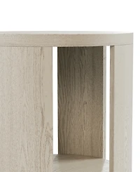 Furniture of America 24" Oak Wood Rosin Round End Table