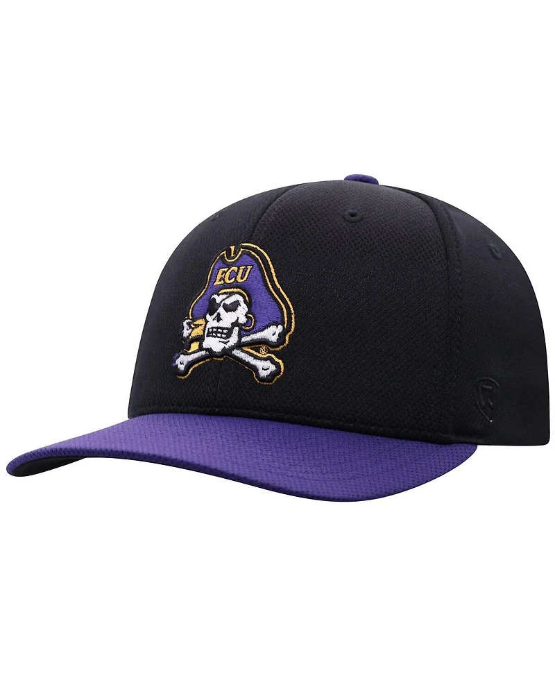 Top of the World Men's Black Ecu Pirates Reflex Fitted Hat