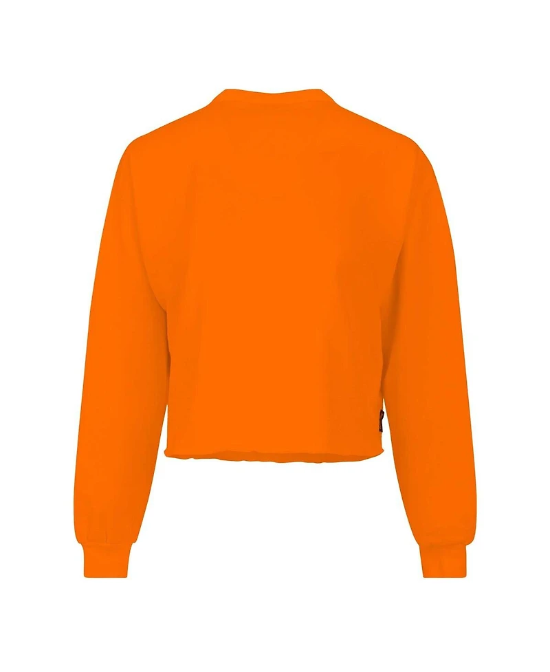Spirit Jersey Women's Orange Florida Gators Slouchy Cropped Long Sleeve T-Shirt