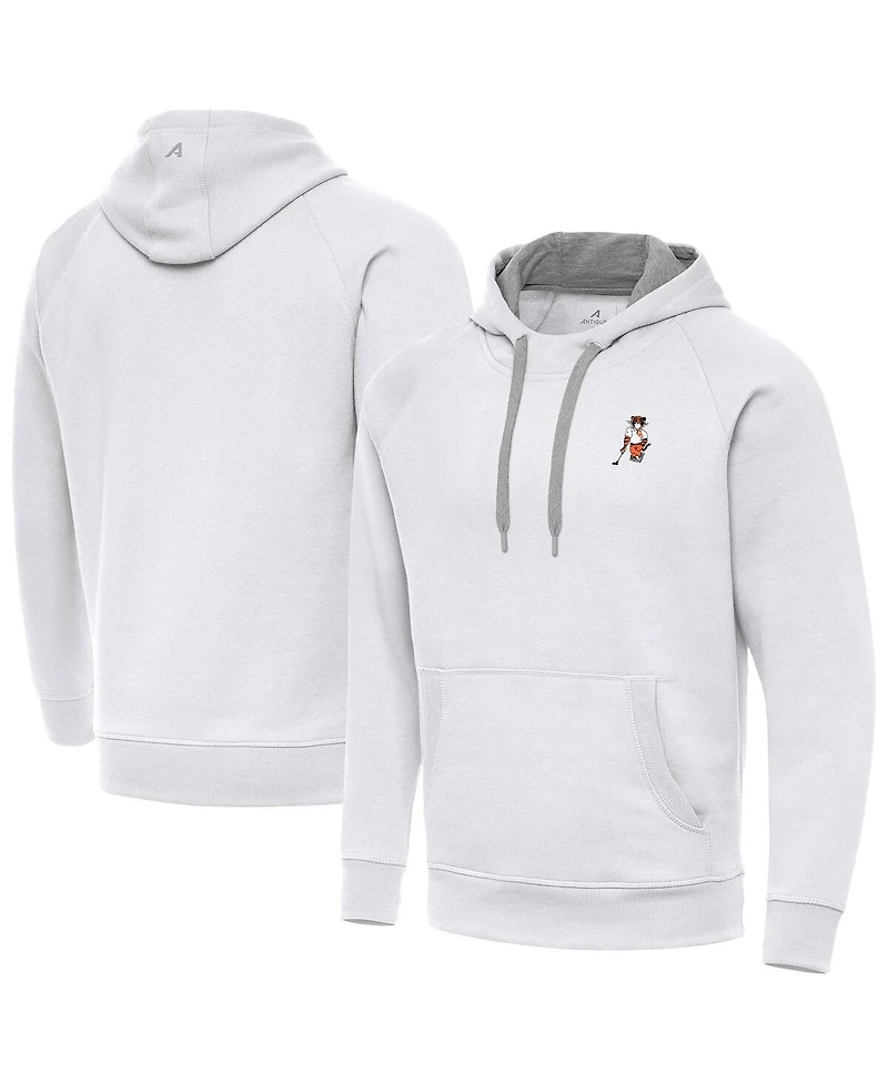 Antigua Men's White Clemson Tigers Golfer Victory Pullover Hoodie