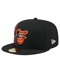 New Era Men's Black Baltimore Orioles Yarn Stitch 59FIFTY Fitted Hat