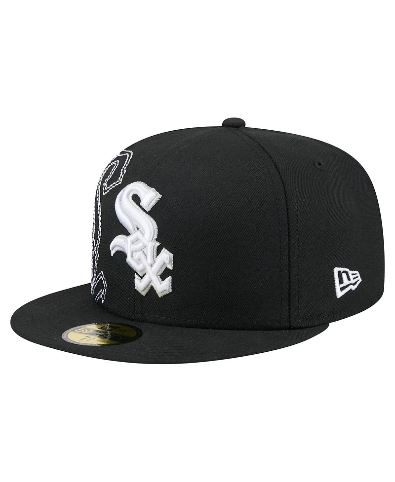 New Era Men's Black Chicago White Sox Yarn Stitch 59FIFTY Fitted Hat