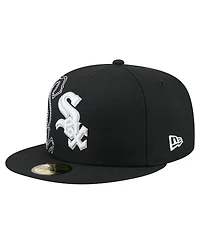 New Era Men's Black Chicago White Sox Yarn Stitch 59FIFTY Fitted Hat
