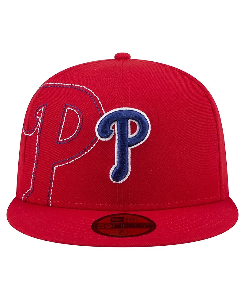 New Era Men's Red Philadelphia Phillies Yarn Stitch 59FIFTY Fitted Hat