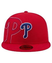 New Era Men's Red Philadelphia Phillies Yarn Stitch 59FIFTY Fitted Hat