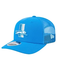 New Era Men's Blue Detroit Lions Main Trucker 9SEVENTY Stretch-Snap Hat