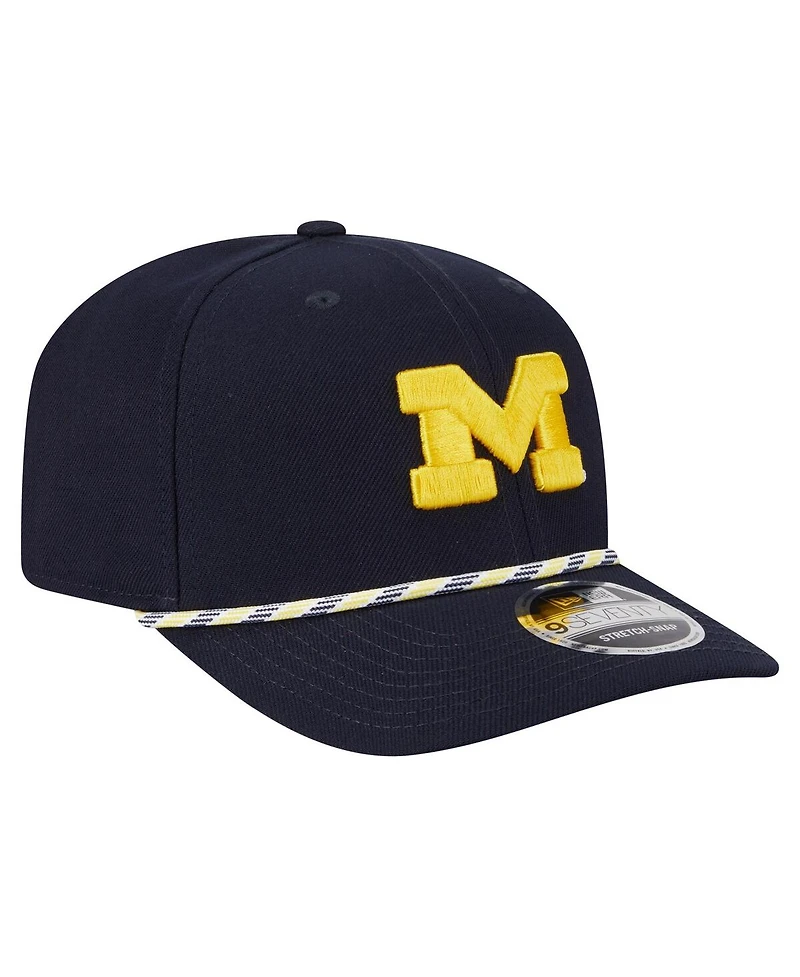 New Era Men's Navy Michigan Wolverines Game Day Multi-Rope 9SEVENTY Stretch-Snap Hat