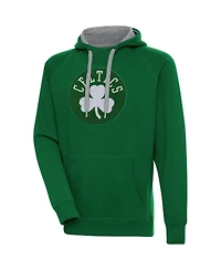Antigua Men's Hunter Green Boston Celtics Victory Pullover Hoodie