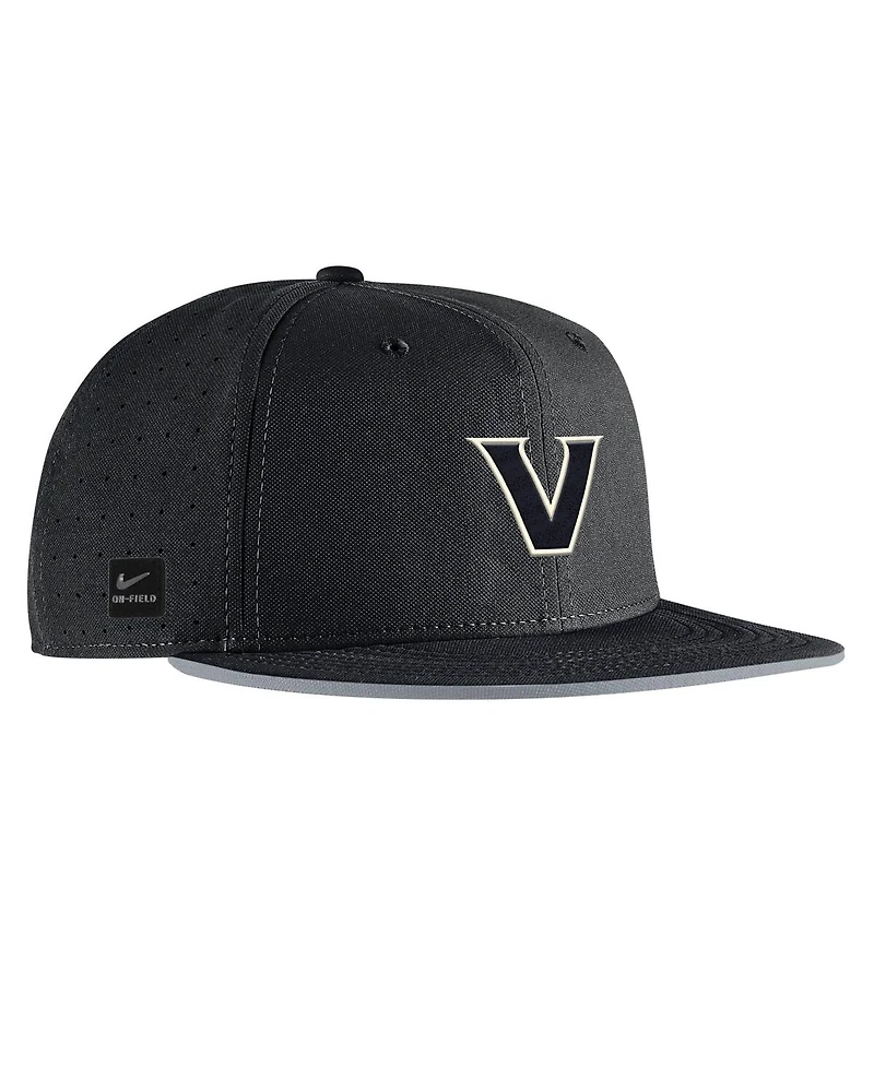 Nike Men's Black Vanderbilt Commodores On-Field True Performance Baseball Fitted Hat