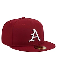 New Era Men's Cardinal Arkansas Razorbacks 59FIFTY Fitted Hat