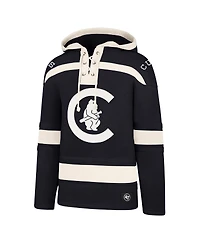 '47 Brand Men's Navy Chicago Cubs Superior Lacer Pullover Hoodie