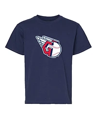 Soft as a Grape Big Boys and Girls Navy/Gray Cleveland Guardians T-Shirt, Set of 2