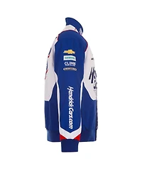 Jh Design Men's Royal/White Kyle Larson HendrickCars.com Full-Snap Twill Uniform Jacket