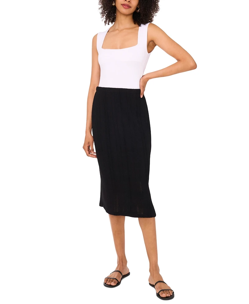 Vince Camuto Women's Pull-On Side-Slit Midi Skirt