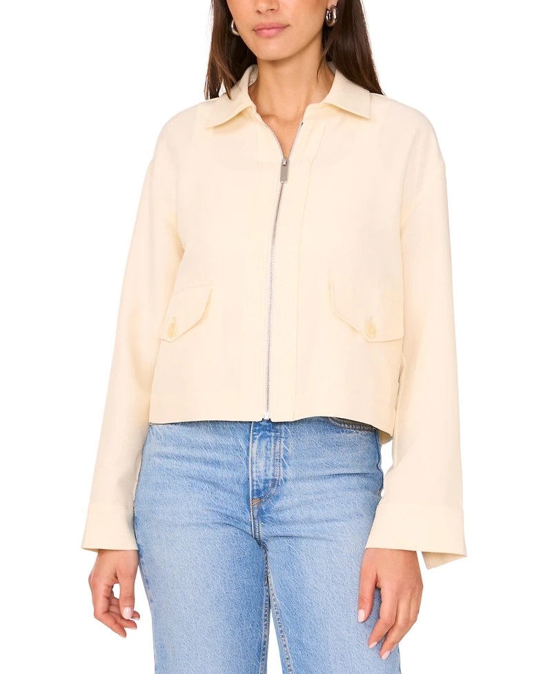 Vince Camuto Women's Point-Collar Zip-Front Jacket