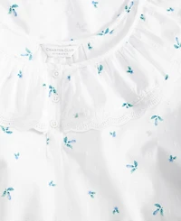 Charter Club Women's Cotton Clip-Dot Ruffled Chemise, Exclusively at Macy's