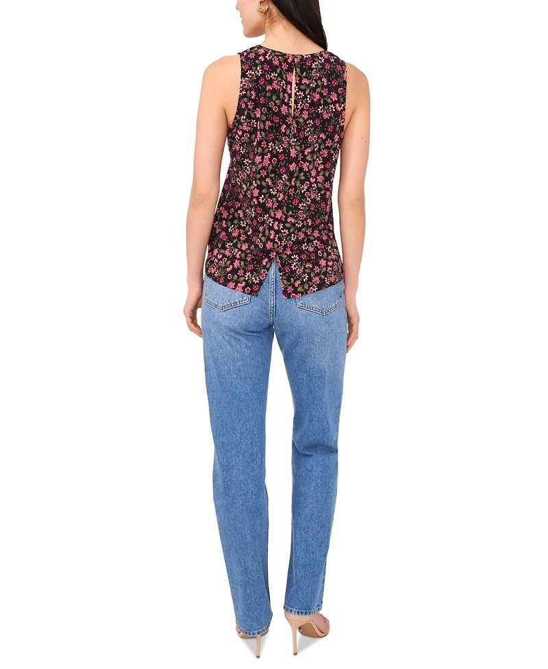 Vince Camuto Women's Printed Keyhole-Back Tank Top