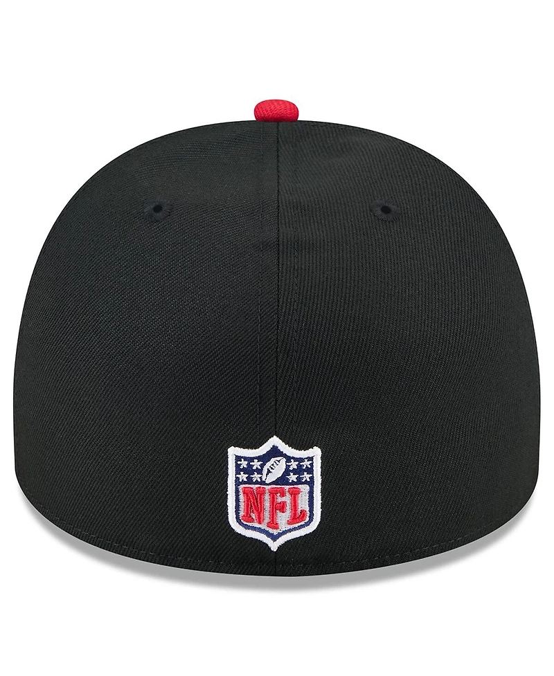 New Era Men's Black/Red Atlanta Falcons 2025 Nfl Draft On Stage A-Frame 59FIFTY Fitted Hat