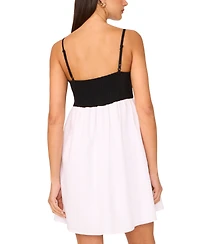 1.state Women's Colorblocked Empire-Waist Mini Dress