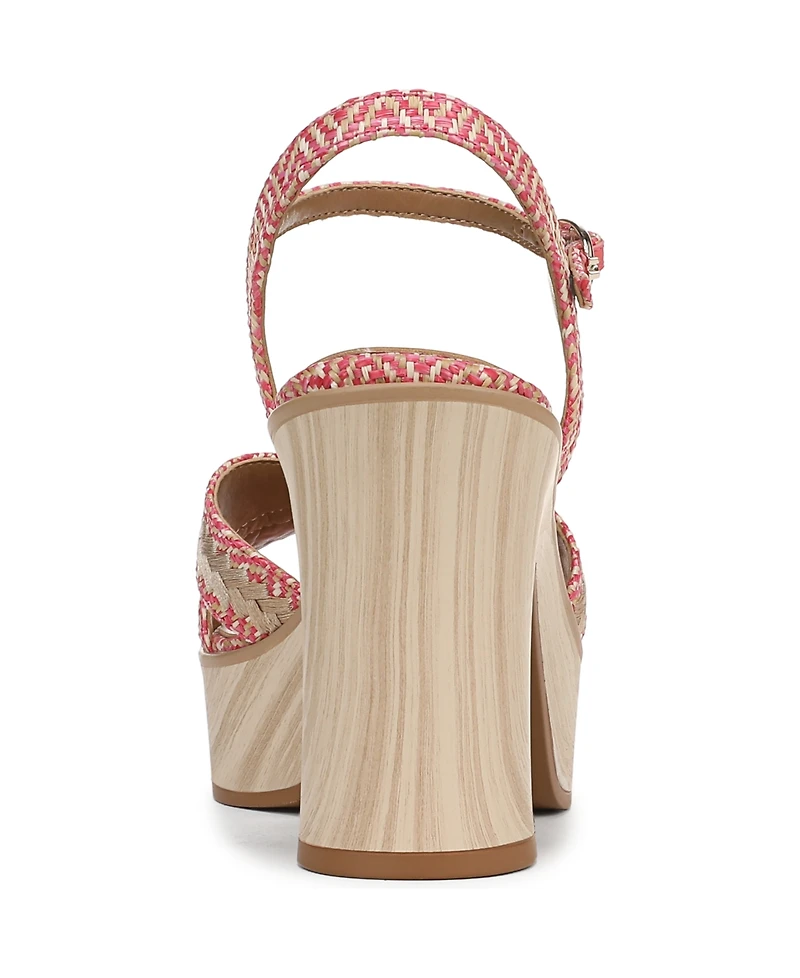 Naturalizer Women's Katalina Block Heel Square Toe Platform Sandals