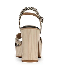 Naturalizer Women's Katalina Block Heel Square Toe Platform Sandals