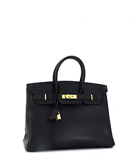 Pre-Owned Hermes Birkin 35 Handbag Ardennes with Gold Hardware