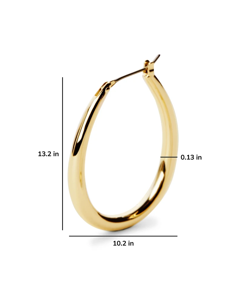Ana Luisa Gold Hoop Earrings - Cuidado Silver