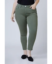 Slink Jeans Plus Color mid rise ankle skinny 29" inseam