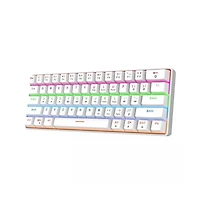 60% Mechanical Gaming Keyboard, Red Switch, Wired Gaming Colorful Backlit Gaming Keyboard, Pudding Keycaps Compact