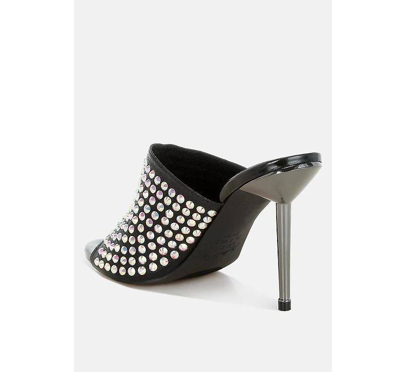 Farasha Ab Rhinestone Slip-On Stiletto Heels