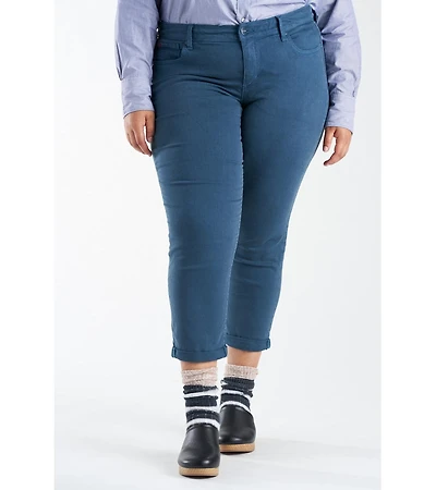 Slink Jeans Plus Color Mid rise boyfriend rolled 25.5" inseam