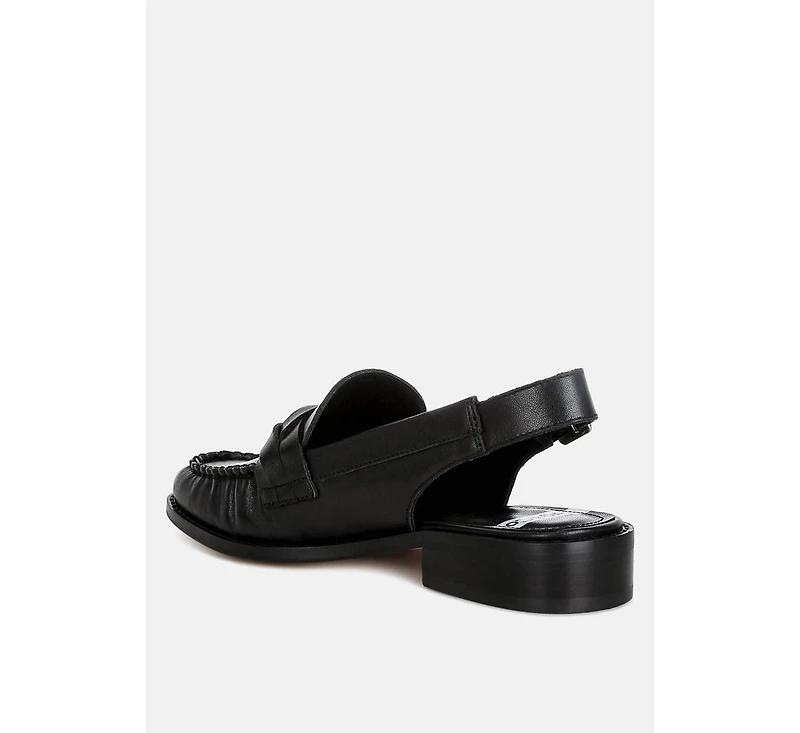 Jemykin genuine leather loafer sandals