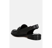 Jemykin genuine leather loafer sandals