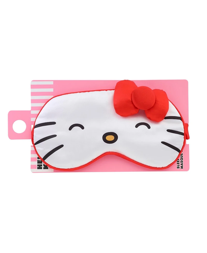 Hello Kitty Sleep Mask Official License, Satin Eye Mask for Sleeping with 3D Bow, Sanrio Gifts
