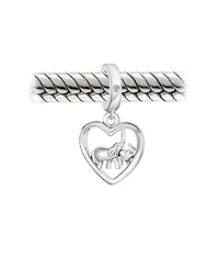 Bling Jewelry I Love You Heart Elephant Charm Bead Sterling Silver European Bracelet