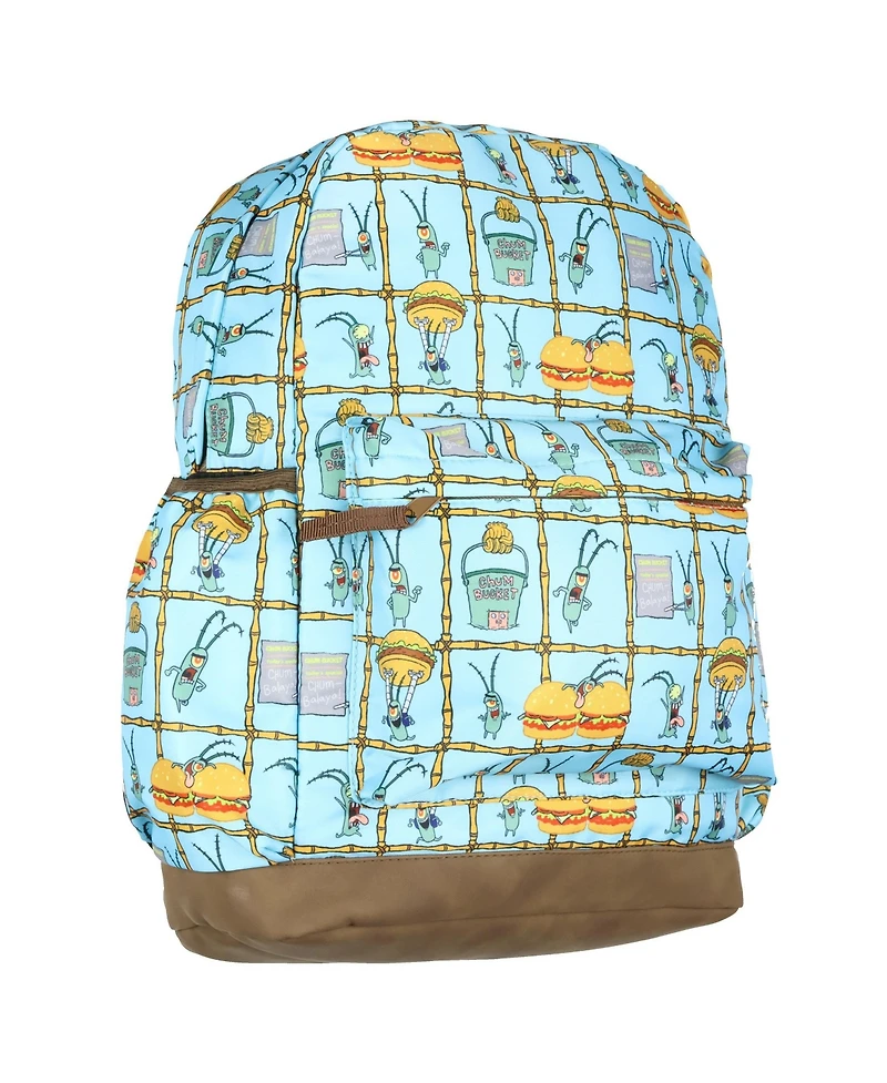 SpongeBob SquarePants Backpack Plankton Chum Bucket Patties Laptop School Bag