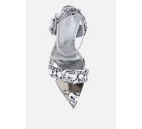 blingy diamante embellished stiletto sandals