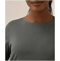 Pact Women's Organic Cotton Luxe Stretch Jersey Long Sleeve Tee