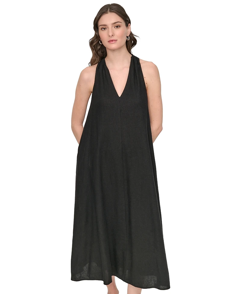 Dkny Jeans Women's V-Neck Racerback Swing Dress