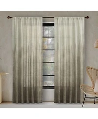 Correo Gradient Ombre Semi Sheer Rod Pocket Curtain Panel