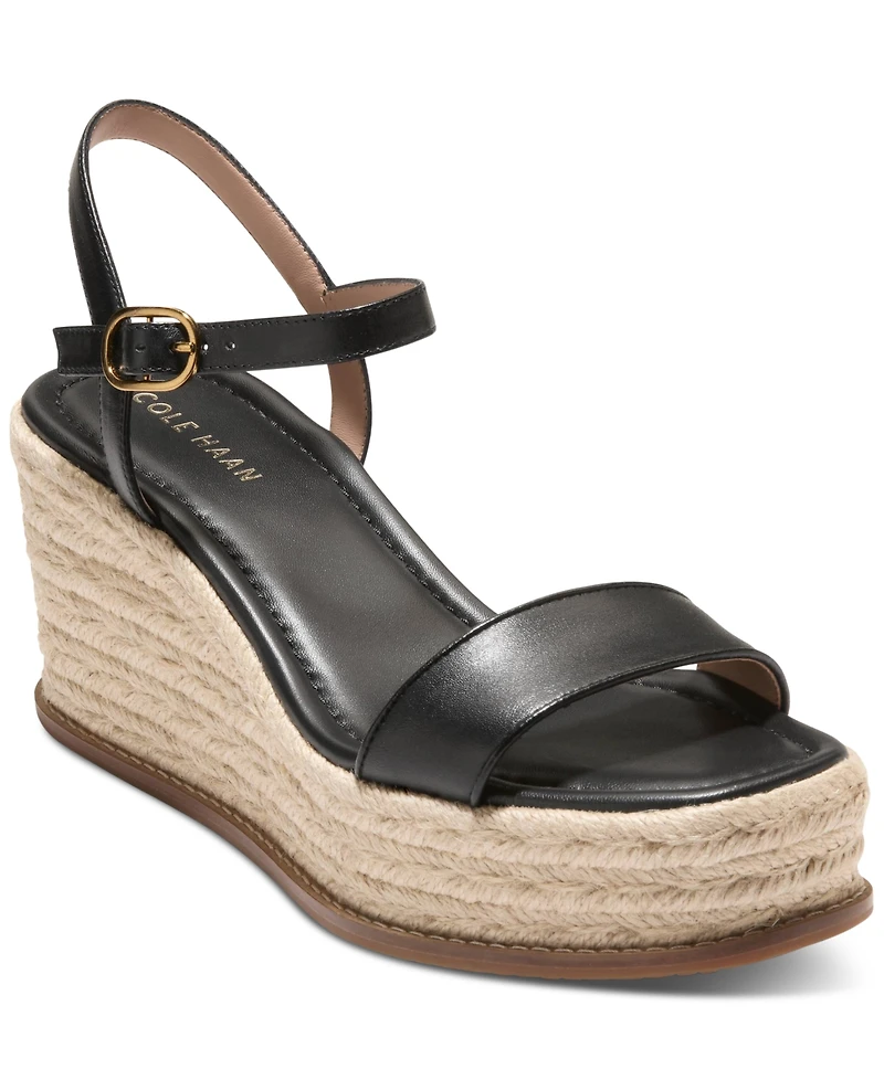 Cole Haan Women's Cloudfeel Keeton Espadrille Flatform Wedge Sandals