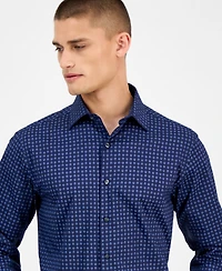 Alfani Men's Slim-Fit Round Dot Dress Shirt, Exclusively at Macy's