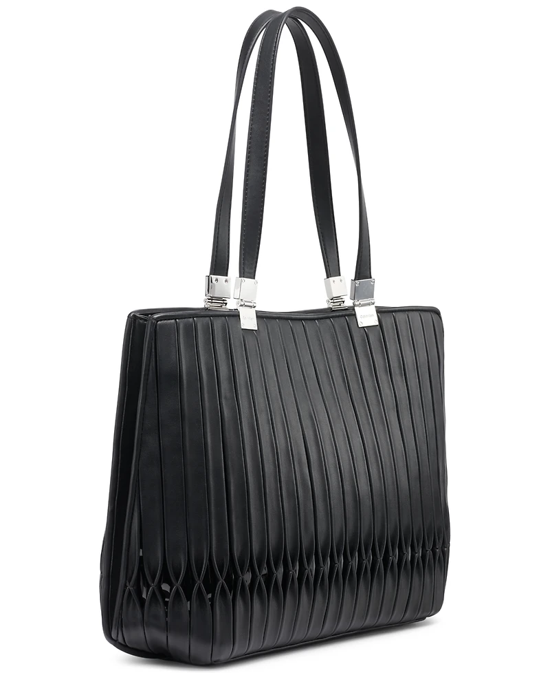 Calvin Klein Granite Pleated Tote Bag