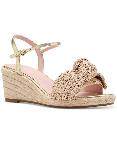 Kate Spade New York Women's Leandra Raffia Espadrille Wedge Sandals