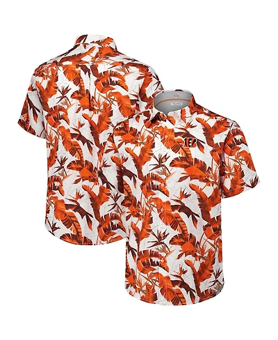 Tommy Bahama Men's Orange Cincinnati Bengals Sunnyvale Blooms Camp Button-Up Shirt