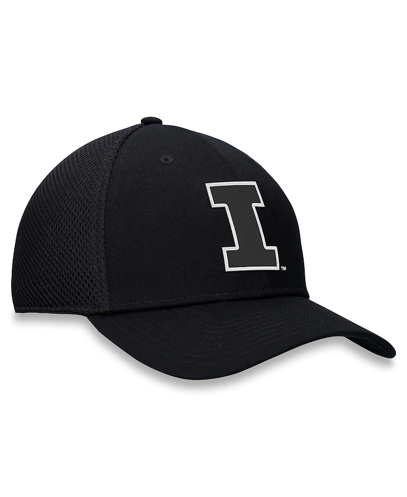 Top of the World Men's Black Illinois Fighting Illini Spacer Flex Hat