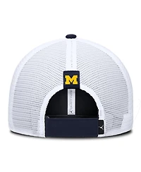 Jordan Men's College Navy/White Michigan Wolverines Rise Adjustable Trucker Hat