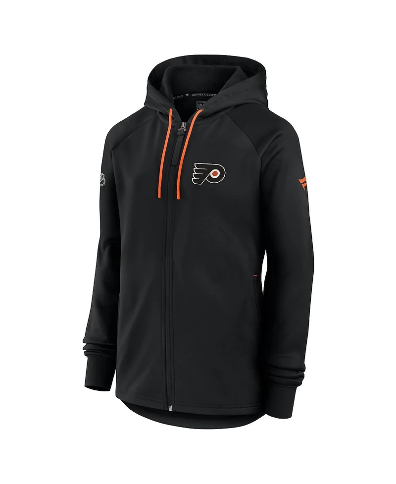 Fanatics Women's Black Philadelphia Flyers Authentic Pro Rink Fleece Full-Zip Jacket