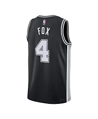 Nike Men's and Women's De'Aaron Fox Black San Antonio Spurs Swingman Player Jersey - Icon Edition