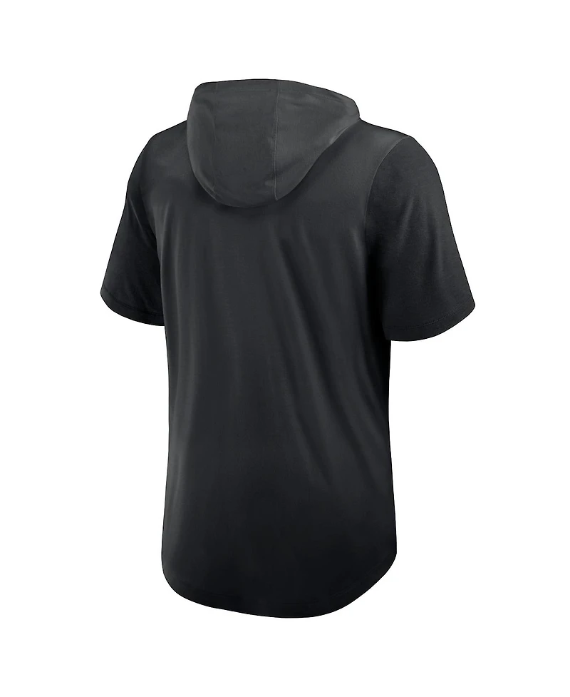 Nike Men's Black Cincinnati Reds Tri-Blend Performance Hoodie T-Shirt